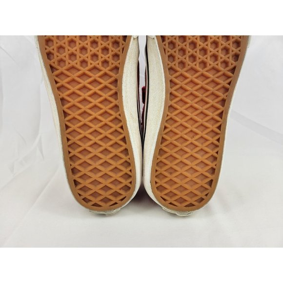 Vans Hook And Loop High Top Shoes Sneakers Youth Size 5.5Y Red White 721454 - Picture 11 of 12